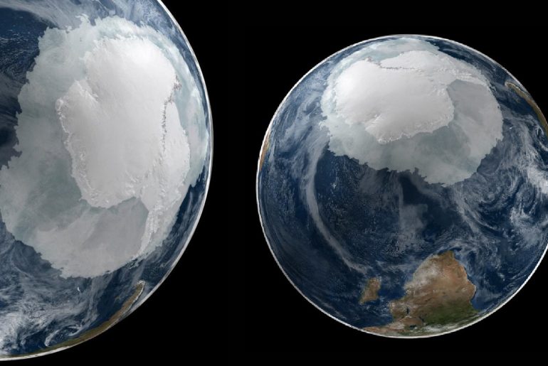 antarktika uzaydan fotografi