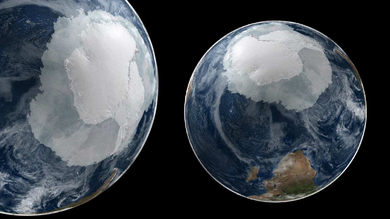 antarktika uzaydan fotografi