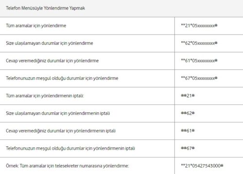 arama yönlendirme servisleri