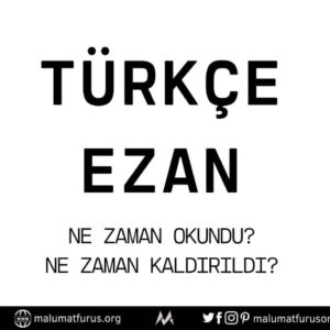 türkçe ezan ne zaman okundu