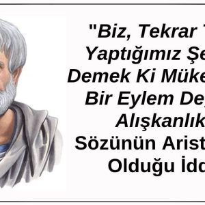 "Biz, Tekrar Tekrar Yaptığımız Şeyleriz. Demek Ki Mükemmellik Bir Eylem Değil, Bir Alışkanlıktır" Sözünün Aristo'ya Ait Olduğu İddiası Doğru Değildir