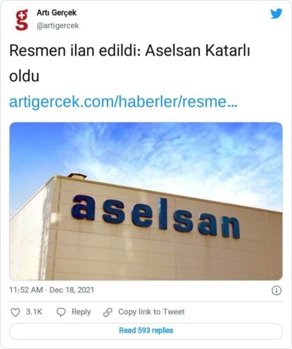 aselsan katarli oldu