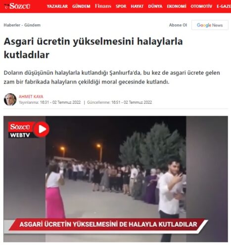 asgari ucret zammini halaylarla