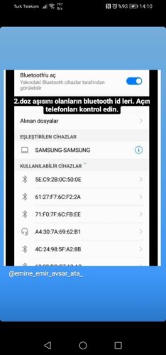 aşı bluetooth id