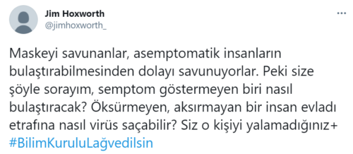 asemptomatik insanların bulaştırabilmesi