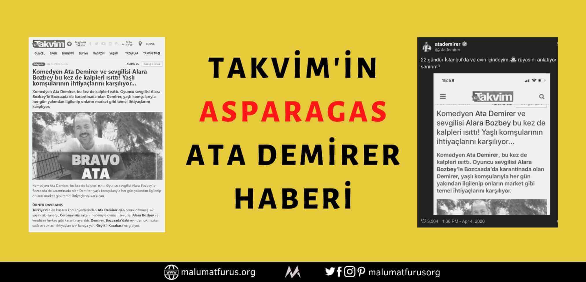 ata demirer yalan haber