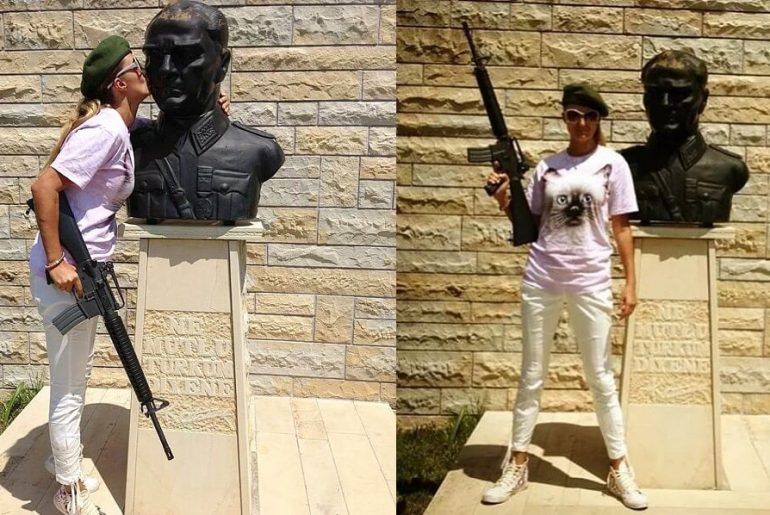 Atatürk büstünü öpen İsrail askeri