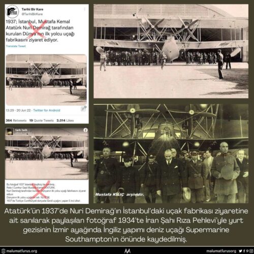 ataturk izmir 1934 ucak