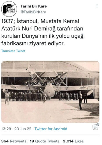 ataturk nuri demirag yolcu ucagi fabrikasi ziyareti iddiasi