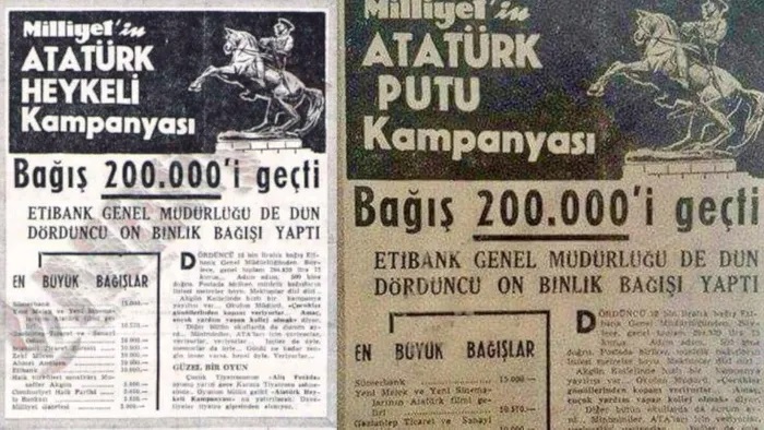 atatürk putu heykeli kampanyası