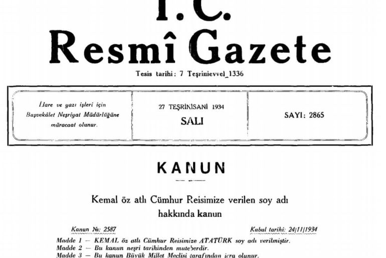 24 Kasım 1934 tarihli 2587 sayılı kanun