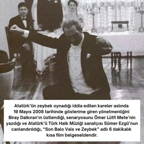 atatürk zeybek oynarken