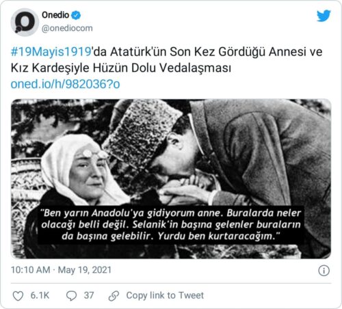 atatürk zübeyde hanım veda