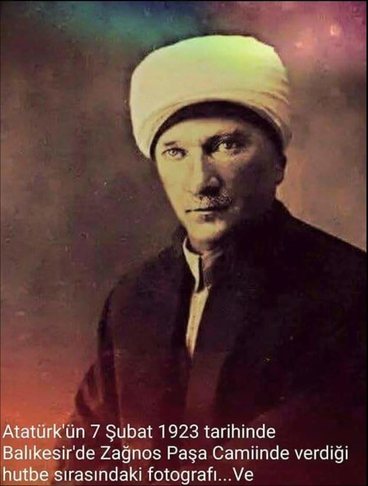 Atatürk'ün Balıkesir Hutbesi Sırasında Çekildiği Öne Sürülen Montaj Fotoğraf