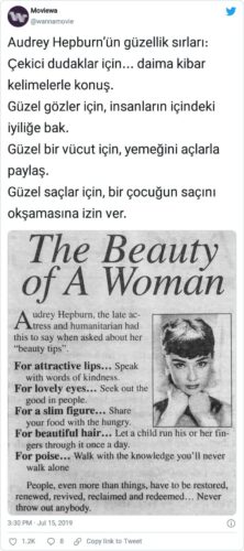 audrey hepburn güzellik sırları