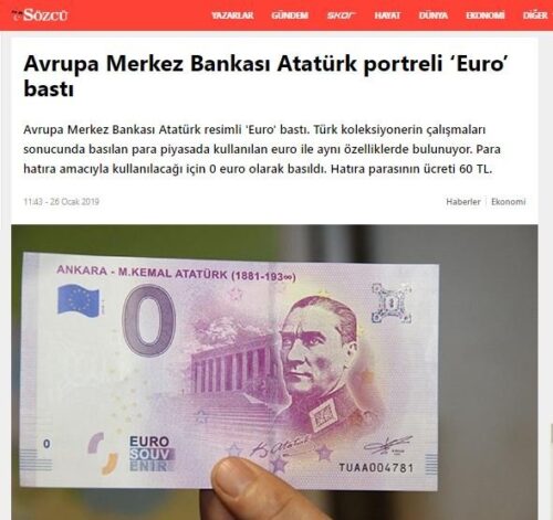 avrupa merkez bankasi ataturk portreli euro basti
