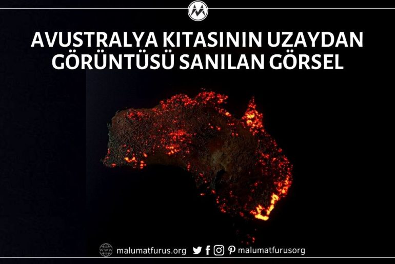 Görselin Avustralya'da Meydana Gelen Yangınların Uzaydan Görüntüsü Olduğu İddiası Doğru Değil