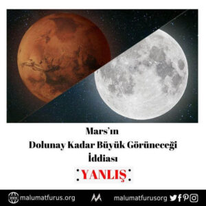 ay büyüklüğünde mars