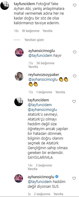 ayhan sicimoğlu yalan haber