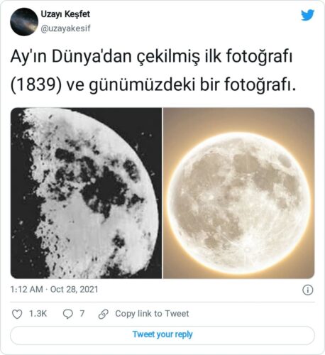 ayin dunyadan cekilmis ilk fotografi