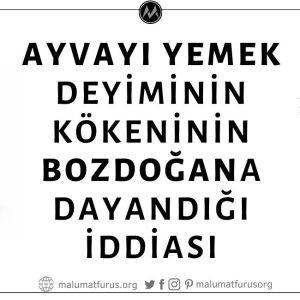 "Ayvayı Yemek" Deyiminde Kastedilen "Ayva"nın Bozdoğan Adlı Silah Anlamına Geldiği İddiası Asılsız