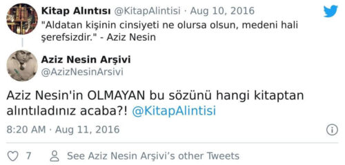 Aldatan kişinin cinsiyeti ne olursa olsun medeni hali şerefsizdir