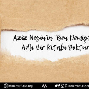 Aziz Nesin Ben Demiştim Kitabı