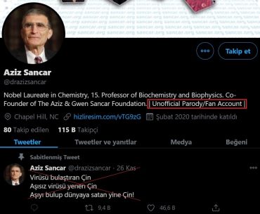 aziz sancar koronavirüs açıklaması