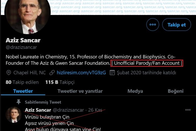 aziz sancar koronavirüs açıklaması