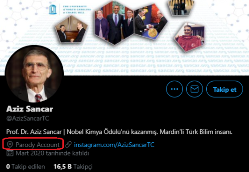 aziz sancar twitter