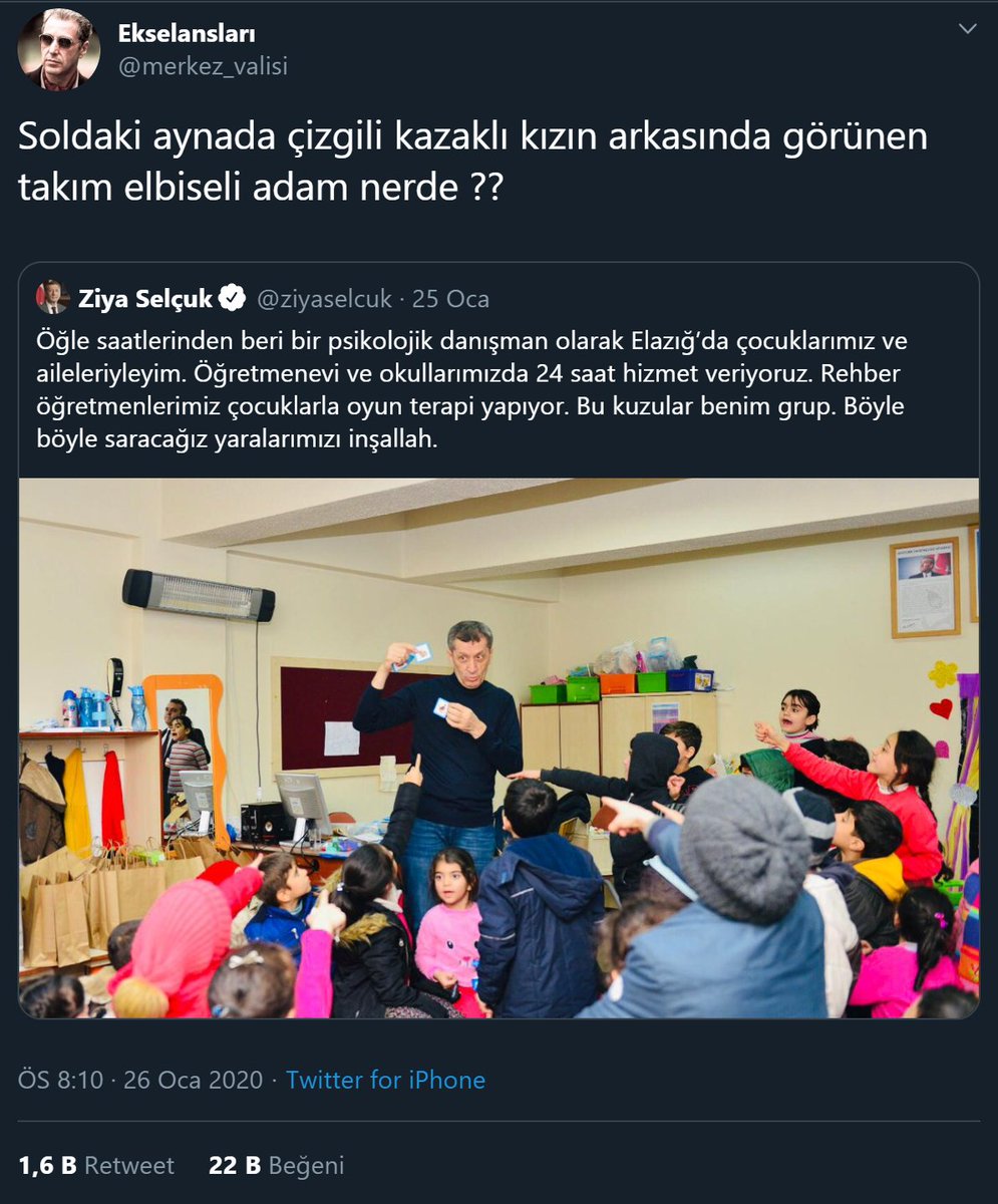 Milli Eğitim Bakanı Ziya Selçuk'un öğrencilerle fotoğrafından korumanın montajla çıkarıldığını iddia eden paylaşım