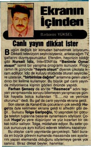 barbaros yüksel ekranın içinden