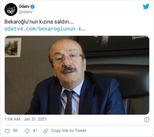 mehmet bekaroğlunun kızına saldırı