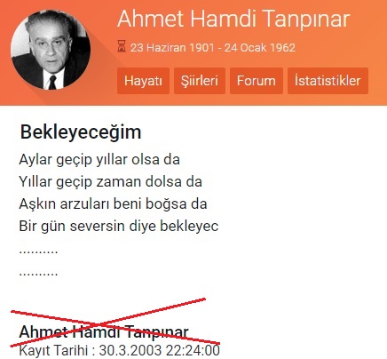 bekleyeceğim şiiri ahmet hamdi tanpınar