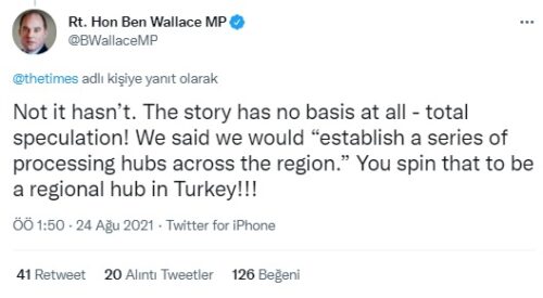 ben wallace afgan mülteci merkezi