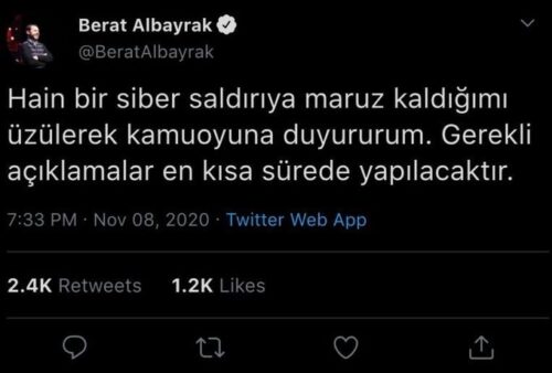 berat albayrak twitter