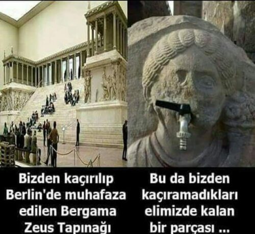 bergama zeus tapinagi bizde kalan parcasi