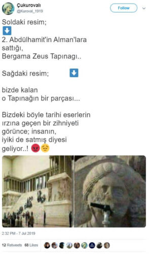 bergama zeus tapinagi bizde kalan parcasi