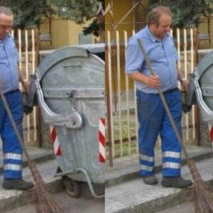 berlusconi temizlik yaparken