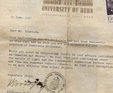 bern üniversitesi einstein ret mektubu