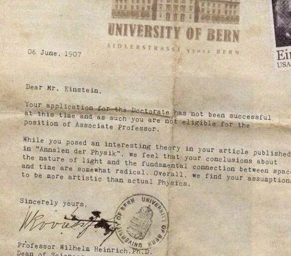 bern üniversitesi einstein ret mektubu