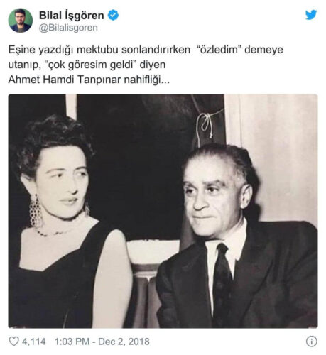 Ahmet Hamdi Tanpınar çok göresim geldi