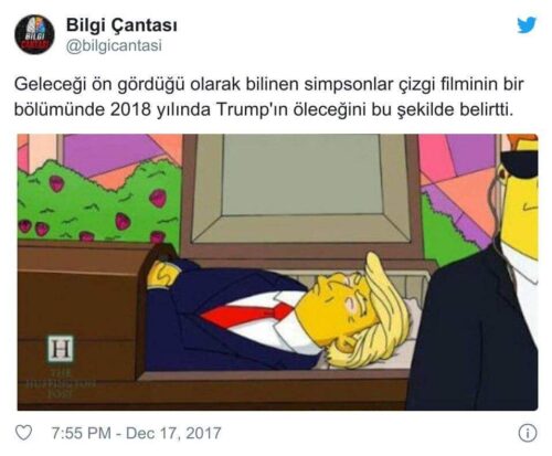 simpsons donald trump cenazesi