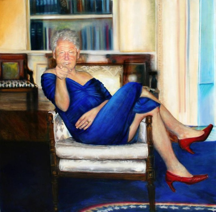 Bill Clinton'a ait fotoğraf sanılan; ancak, Petrina Ryan-Kleid adlı sanatçı tarafından resmedilen "Parsing Bill" adlı tablo