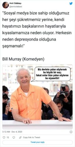 bill murray sosyal medya depresyon