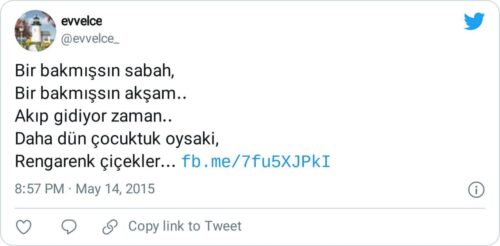 bir bakmışsın sabah