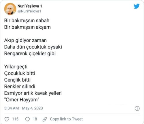 bir bakmışsın sabah akşam