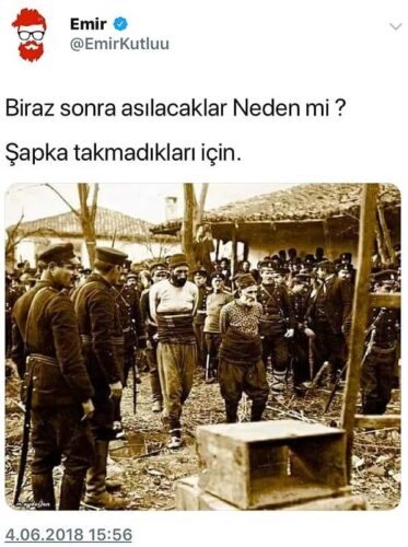 biraz sonra asılacaklar