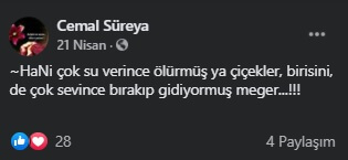 Hani Çok Su Verince Ölürmüş Ya Çiçekler Birisini De Çok Sevince Bırakıp Gidiyormuş Meğer