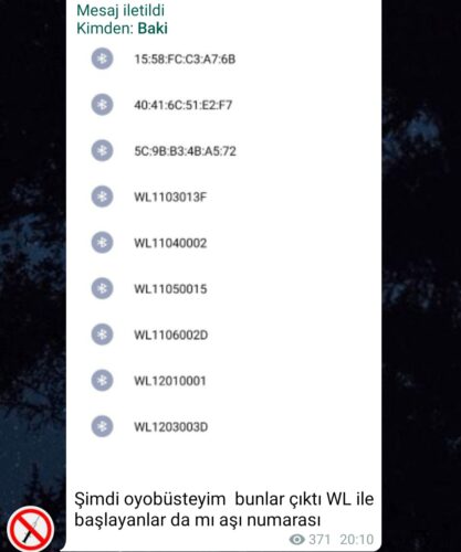 bluetooth aşı numarası